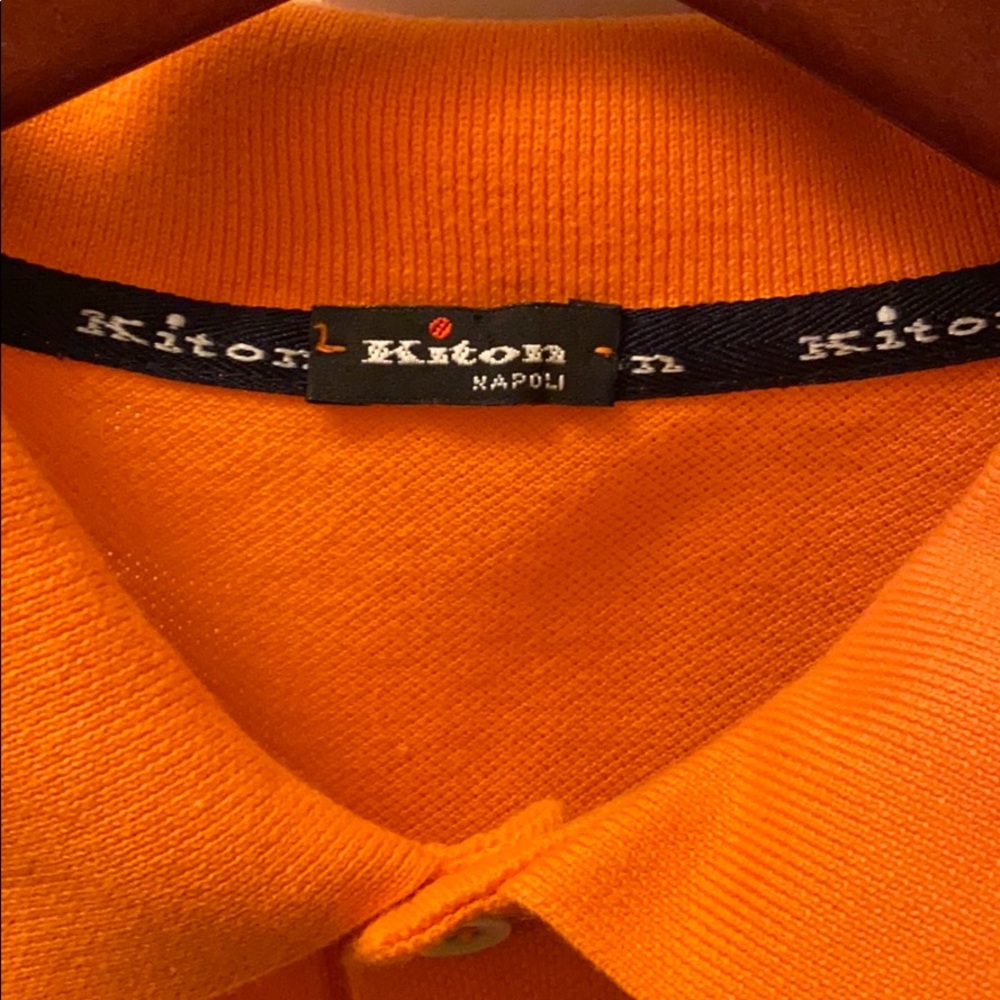 Kiton men’s size L orange polo